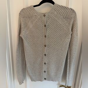 Max Studio Button Back Open Knit Sweater. Size Small